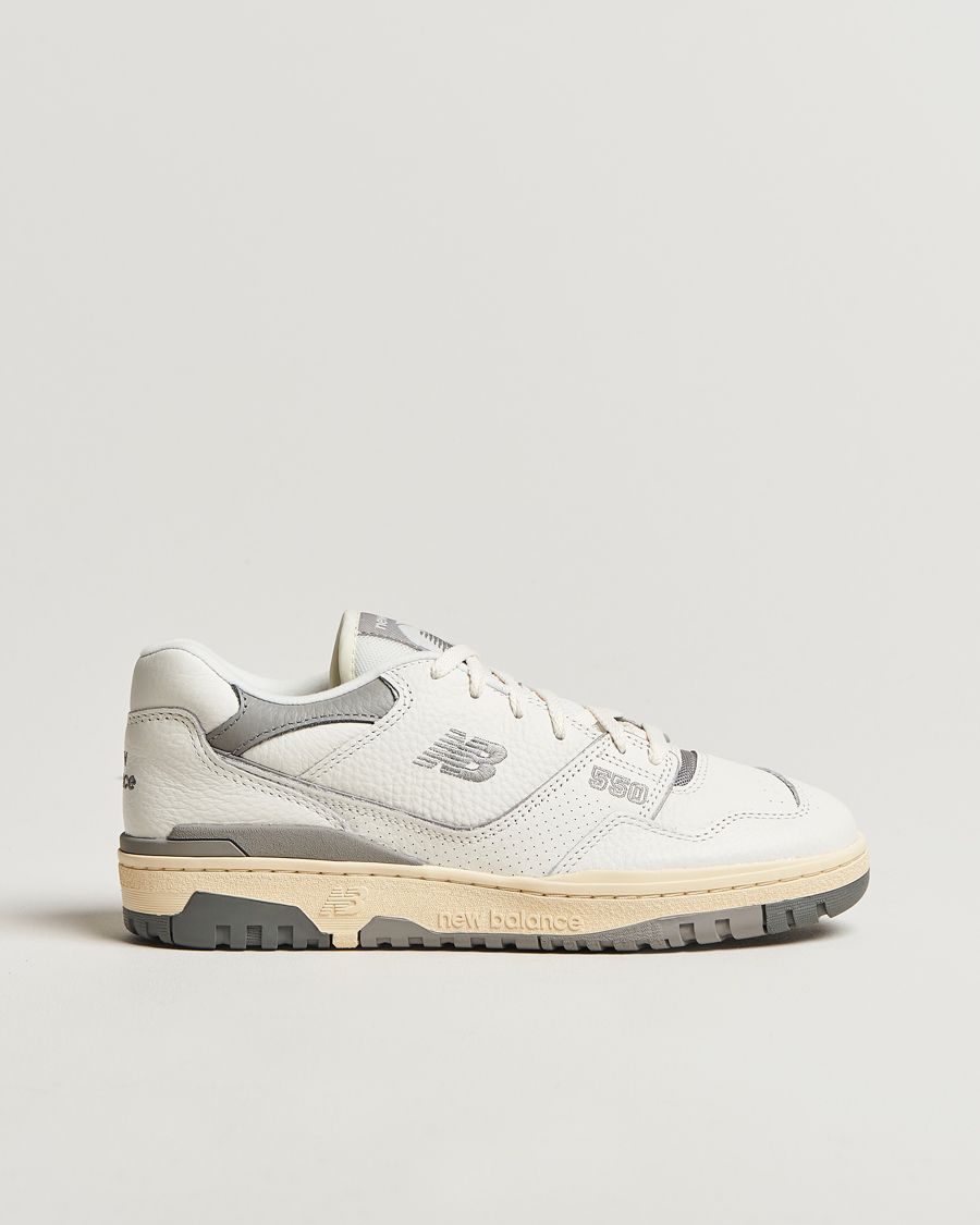 Herre | New Balance 550 Retro Tennis Sneakers White/Grey | New Balance | 550 Retro Tennis Sneakers White/Grey