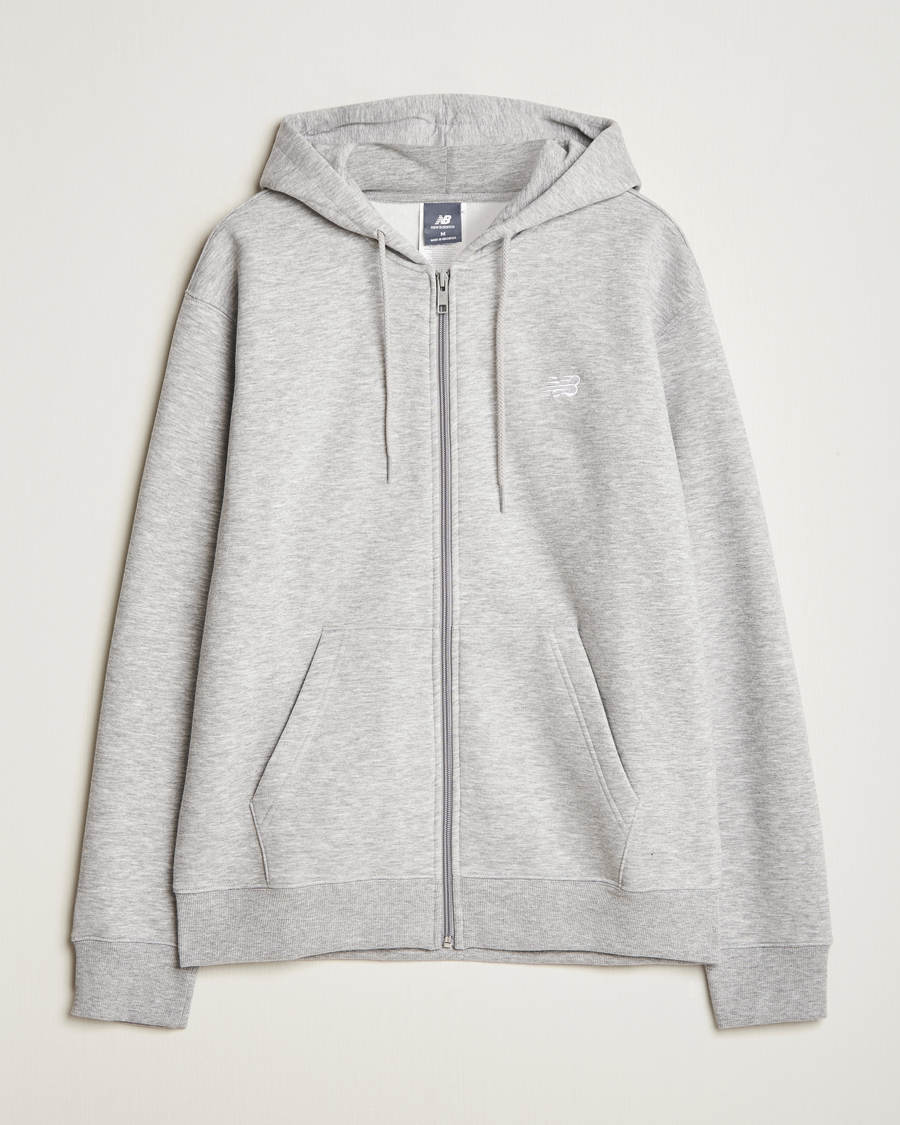 Herre | Gensere | New Balance | Essentials Full Zip Fleece Hoodie Athletic Grey