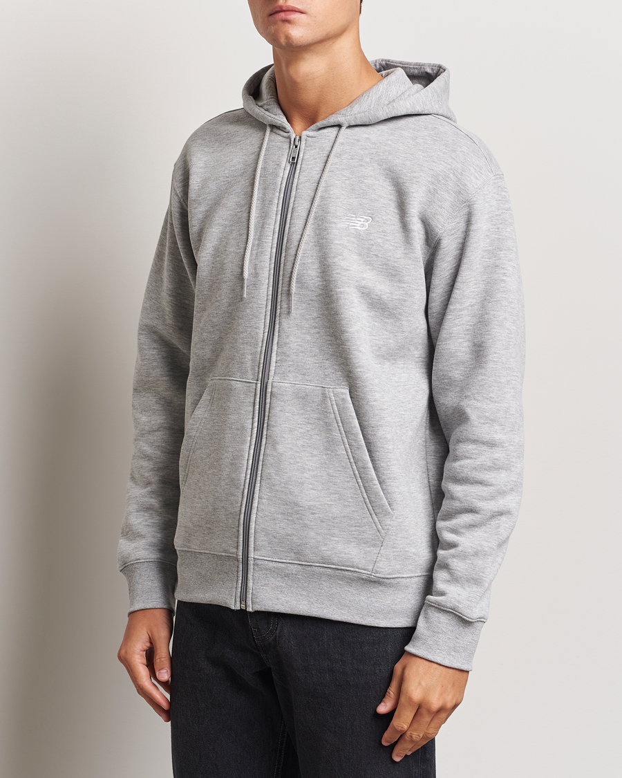 Herre | Gensere | New Balance | Essentials Full Zip Fleece Hoodie Athletic Grey