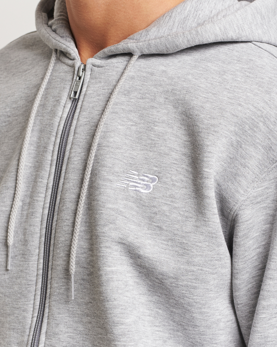 Herre | Gensere | New Balance | Essentials Full Zip Fleece Hoodie Athletic Grey
