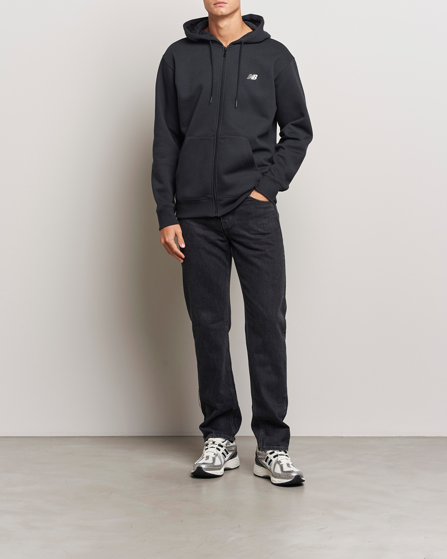 Herre | Gensere | New Balance | Essentials Full Zip Fleece Hoodie Black