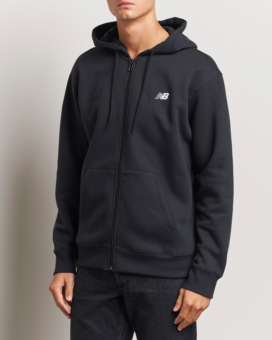 Herre | Gensere | New Balance | Essentials Full Zip Fleece Hoodie Black