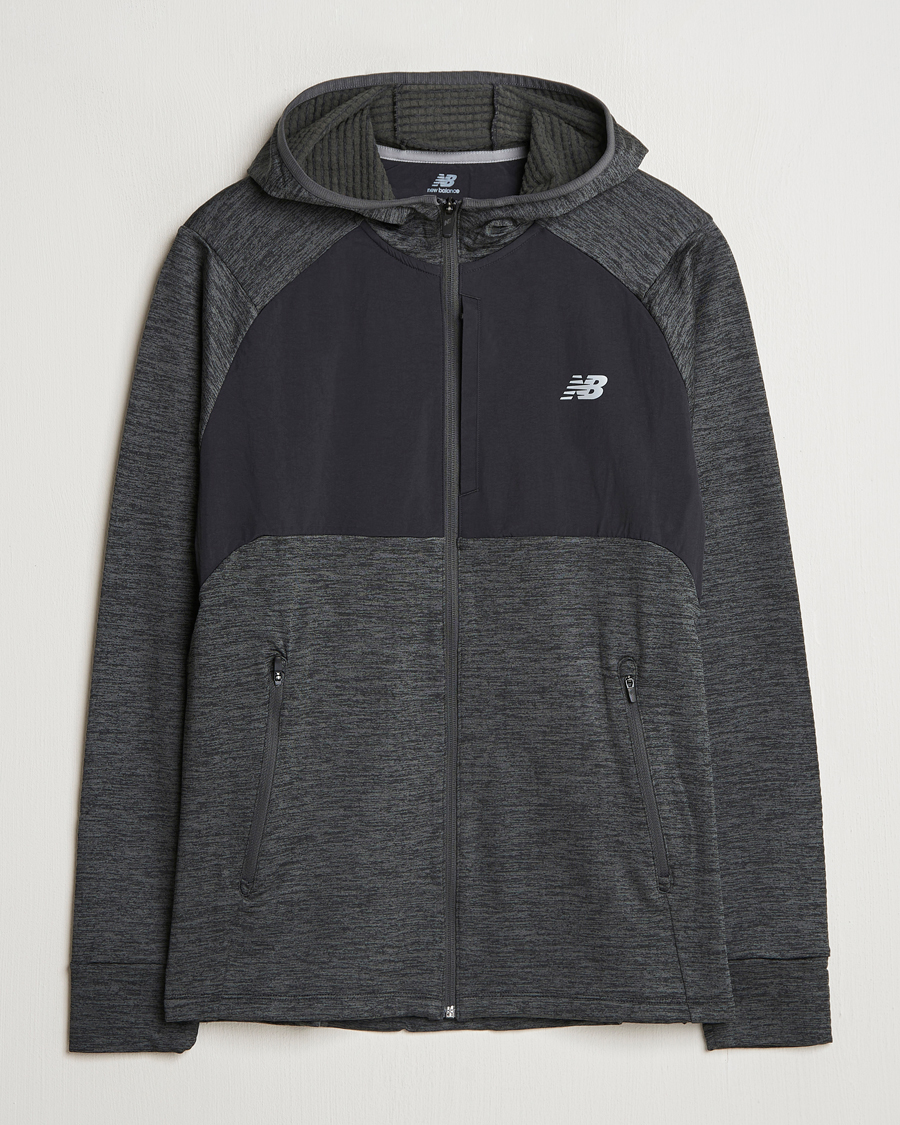 Herre | Gensere | New Balance Running | Heat Grid Hooded Full Zip Black