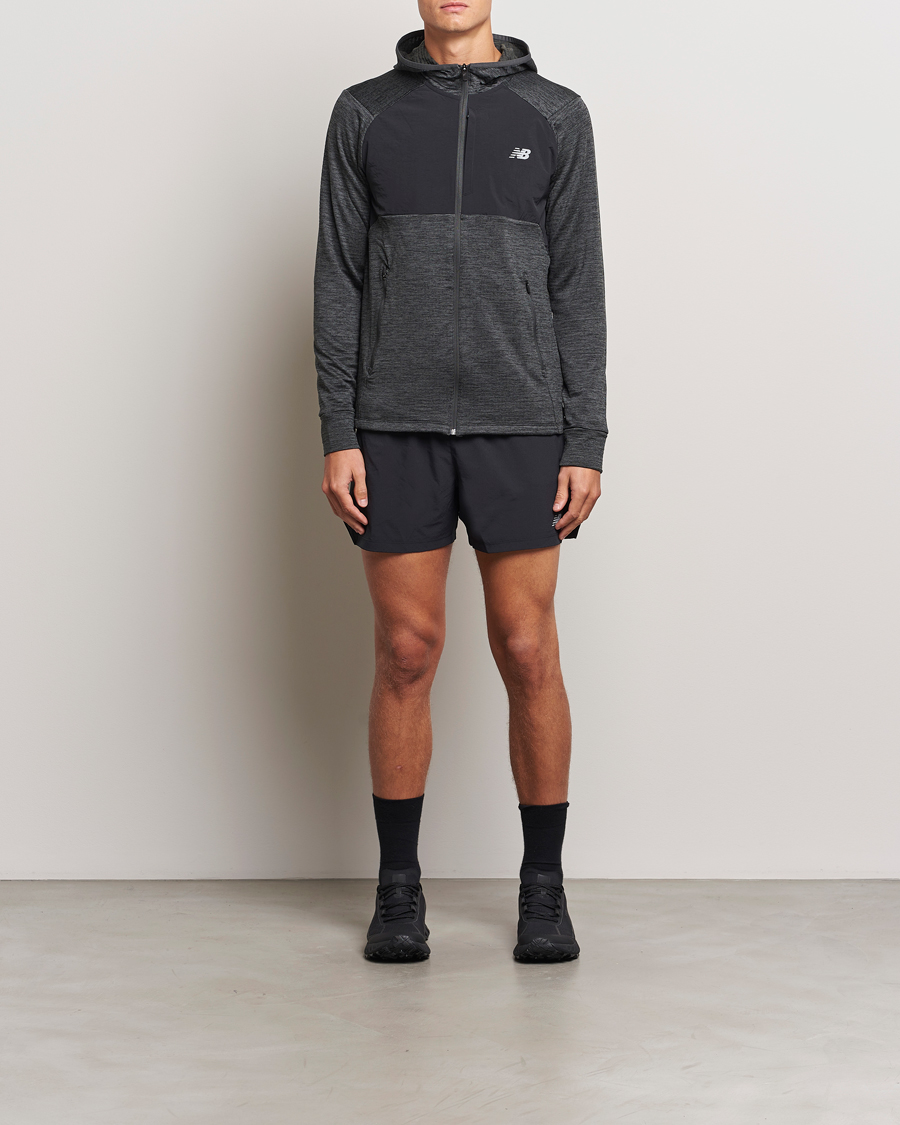 Herre | Gensere | New Balance Running | Heat Grid Hooded Full Zip Black