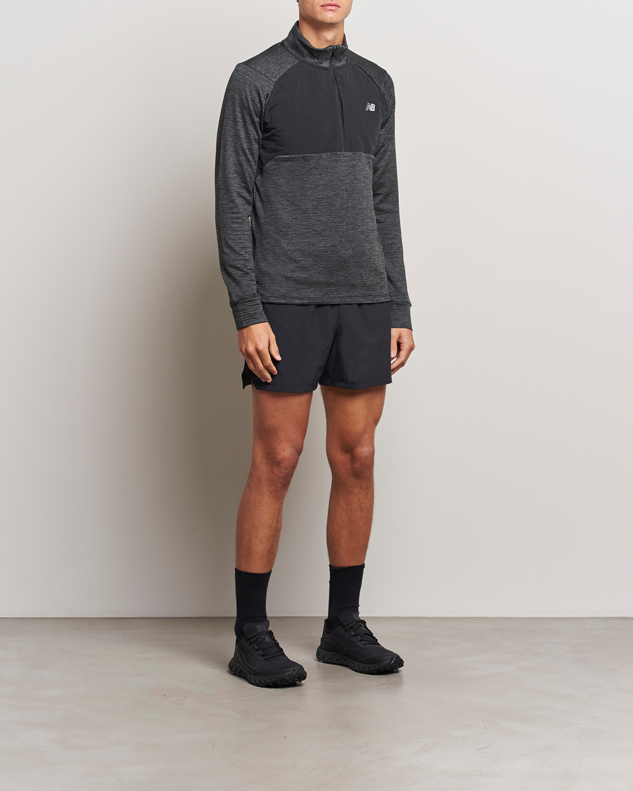 Herre | Gensere | New Balance Running | Heat Grid Half Zip Black