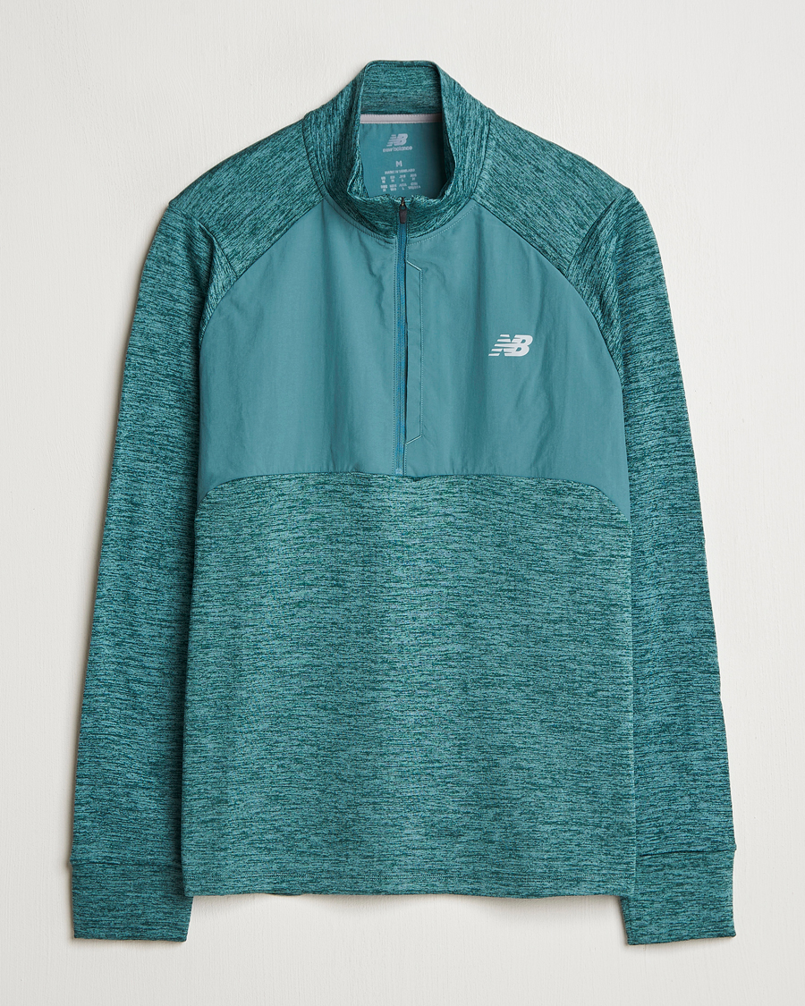 Herre | Gensere | New Balance Running | Heat Grid Half Zip New Spruce