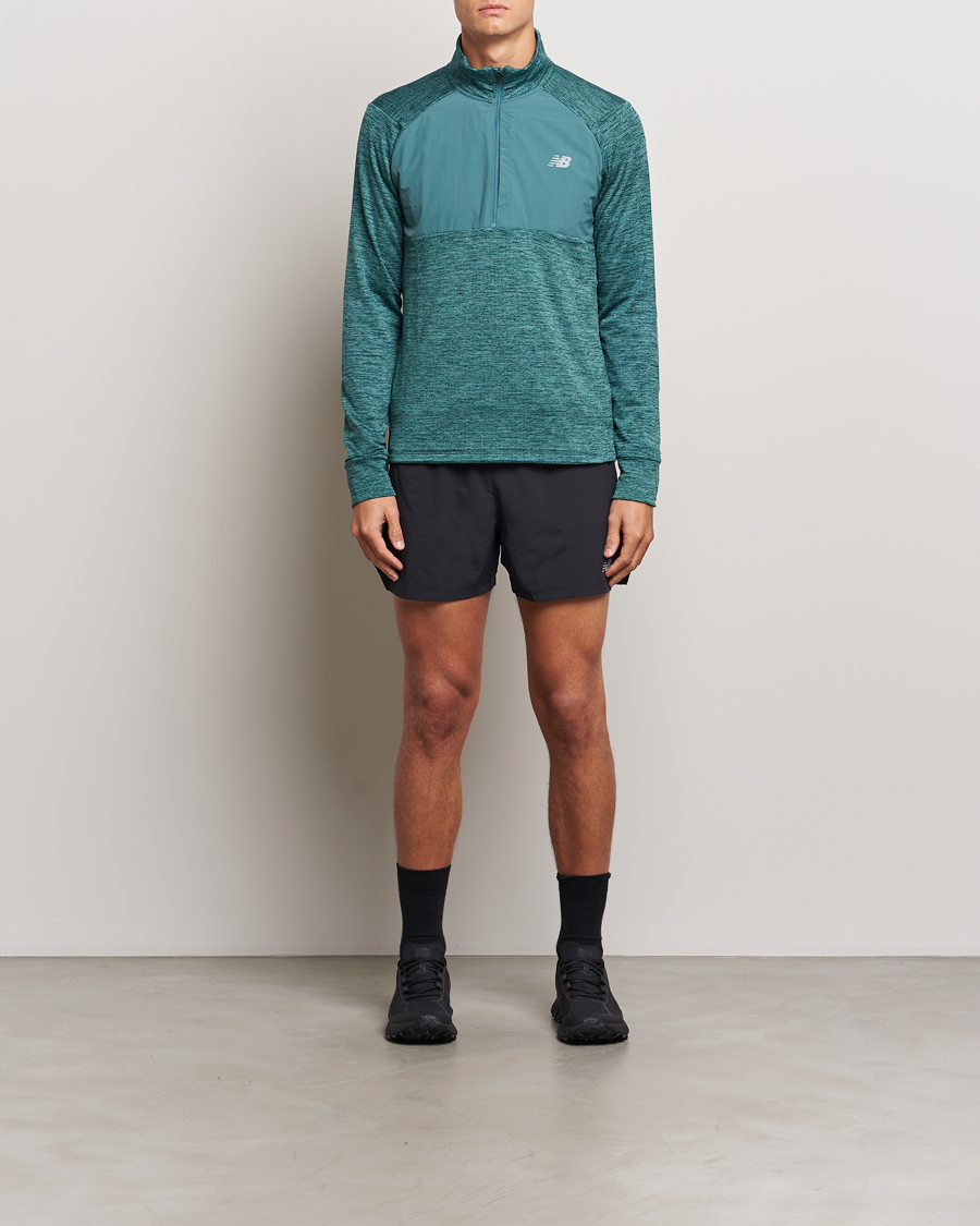 Herre | Gensere | New Balance Running | Heat Grid Half Zip New Spruce