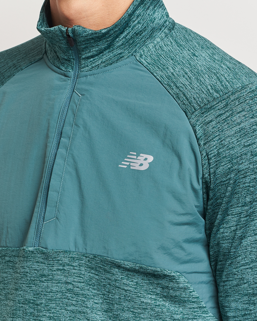 Herre | Gensere | New Balance Running | Heat Grid Half Zip New Spruce
