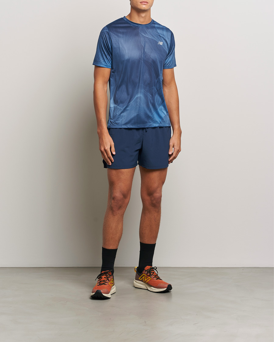 Herre | Shorts | New Balance Running | Athletics 5 Run Shorts Navy