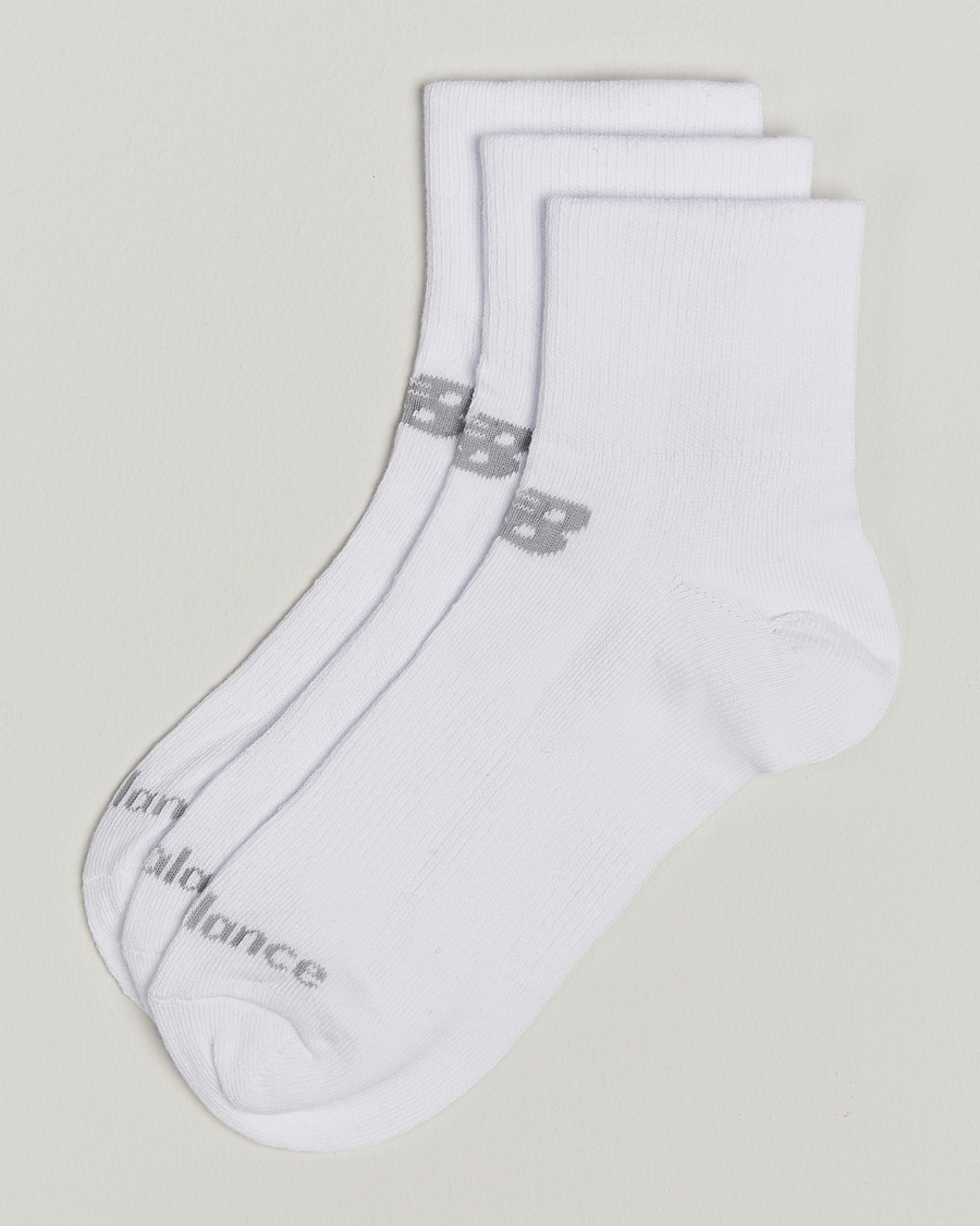 Herre | New Balance Running 3-Pack Performance Cotton Socks White | New Balance Running | 3-Pack Performance Cotton Socks White