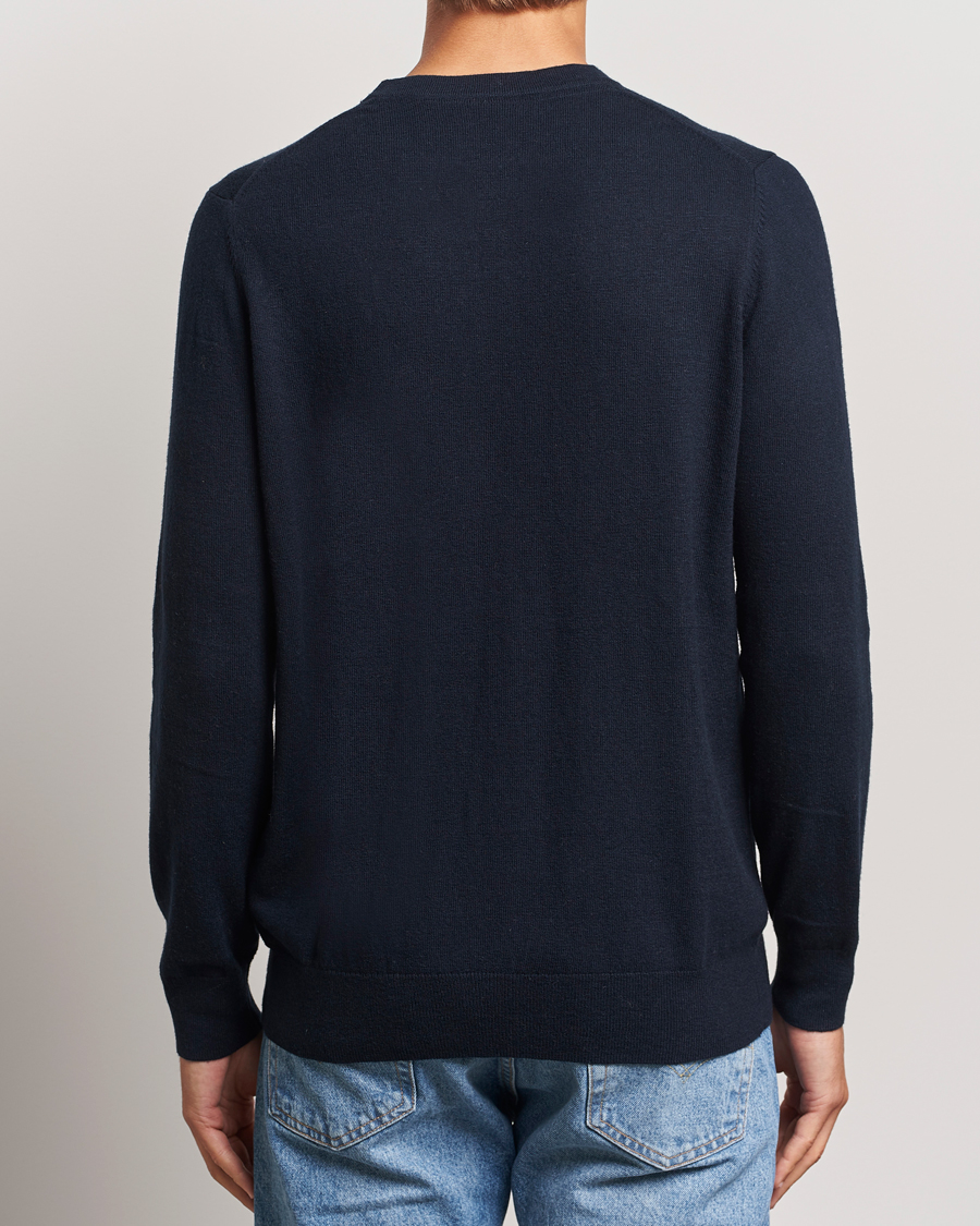 Herre | Gensere | Lyle & Scott | Cotton/Merino Crew Neck Jumper Dark Navy