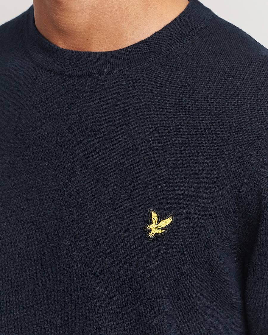 Herre | Gensere | Lyle & Scott | Cotton/Merino Crew Neck Jumper Dark Navy