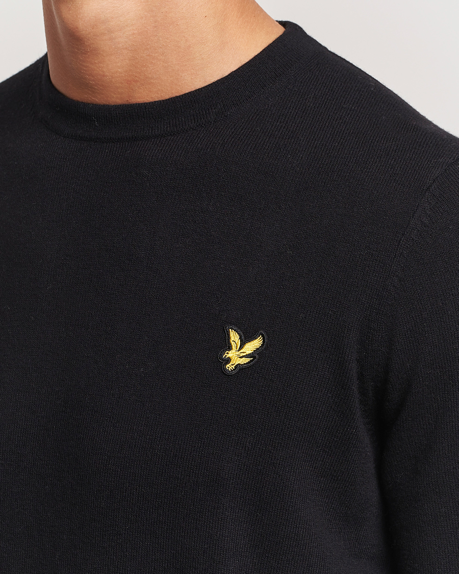 Herre | Gensere | Lyle & Scott | Cotton/Merino Crew Neck Jumper Jet Black