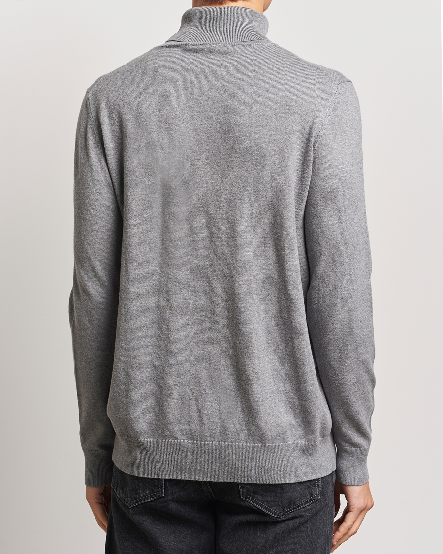 Herre | Gensere | Lyle & Scott | Cotton/Merino Turtleneck Mid Grey Marl