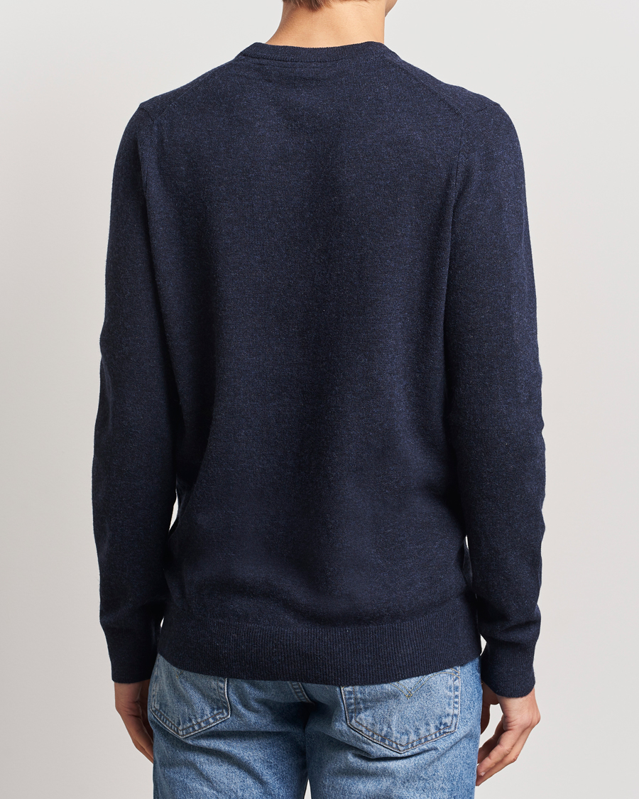 Herre | Gensere | Lyle & Scott | Lambswool Crew Neck Pullover Dark Navy Marl