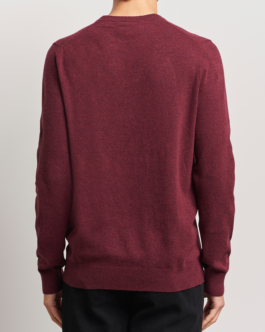 Herre | Gensere | Lyle & Scott | Lambswool Crew Neck Pullover Burgundy Marl