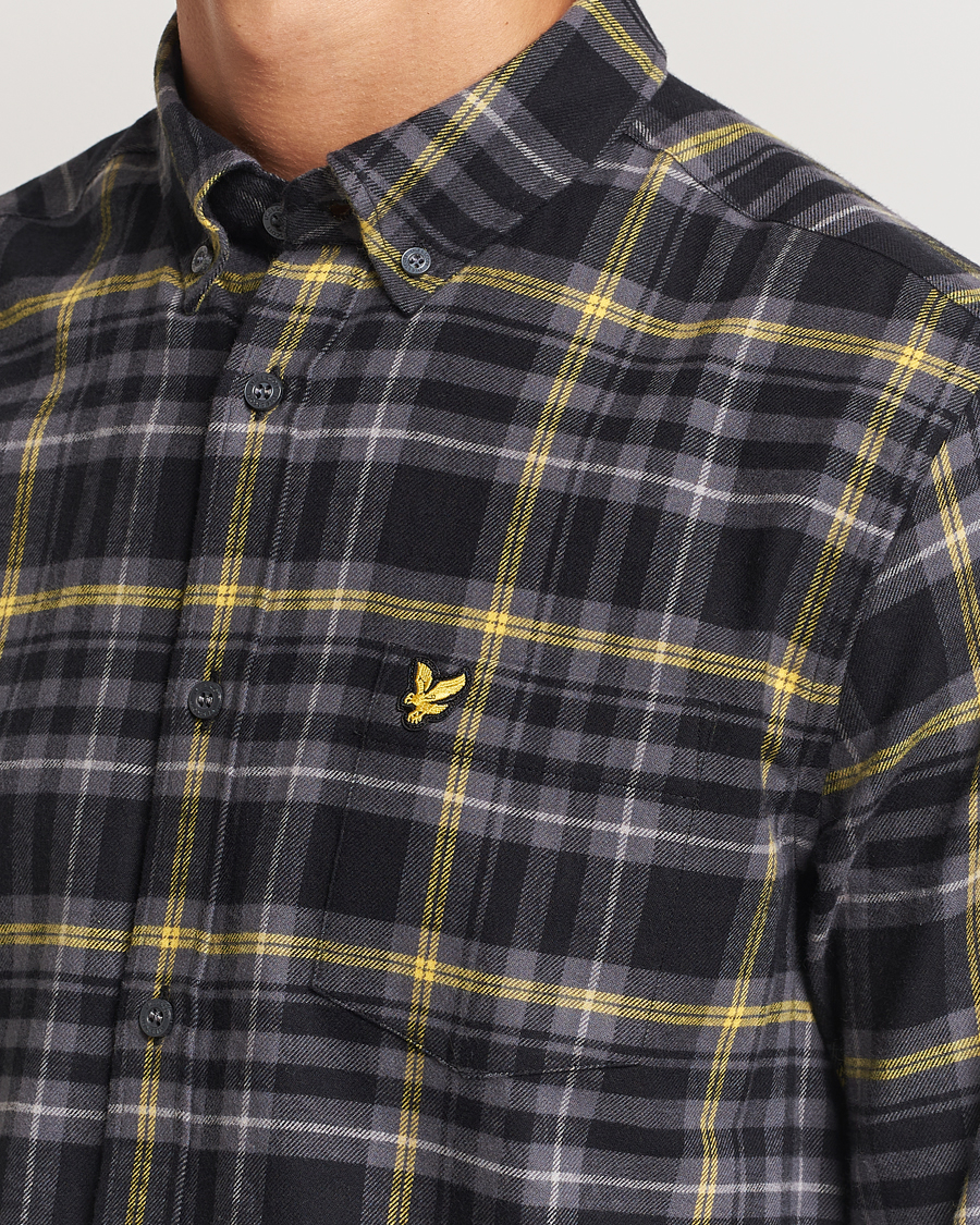 Herre | Skjorter | Lyle & Scott | Checked Flannel Shirt Jet Black