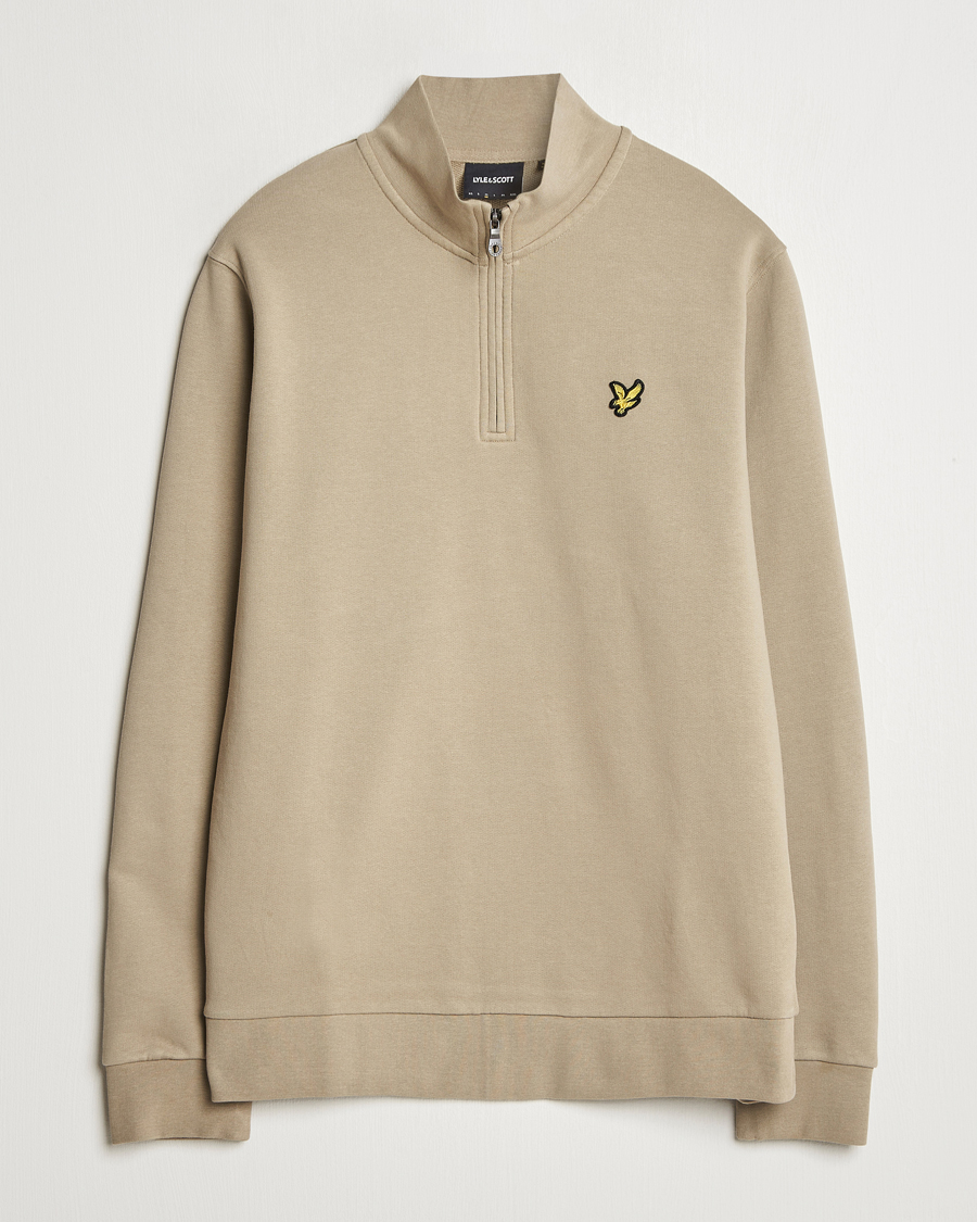 Herre | Gensere | Lyle & Scott | Loopback Half Zip Sweater Sage Uniform