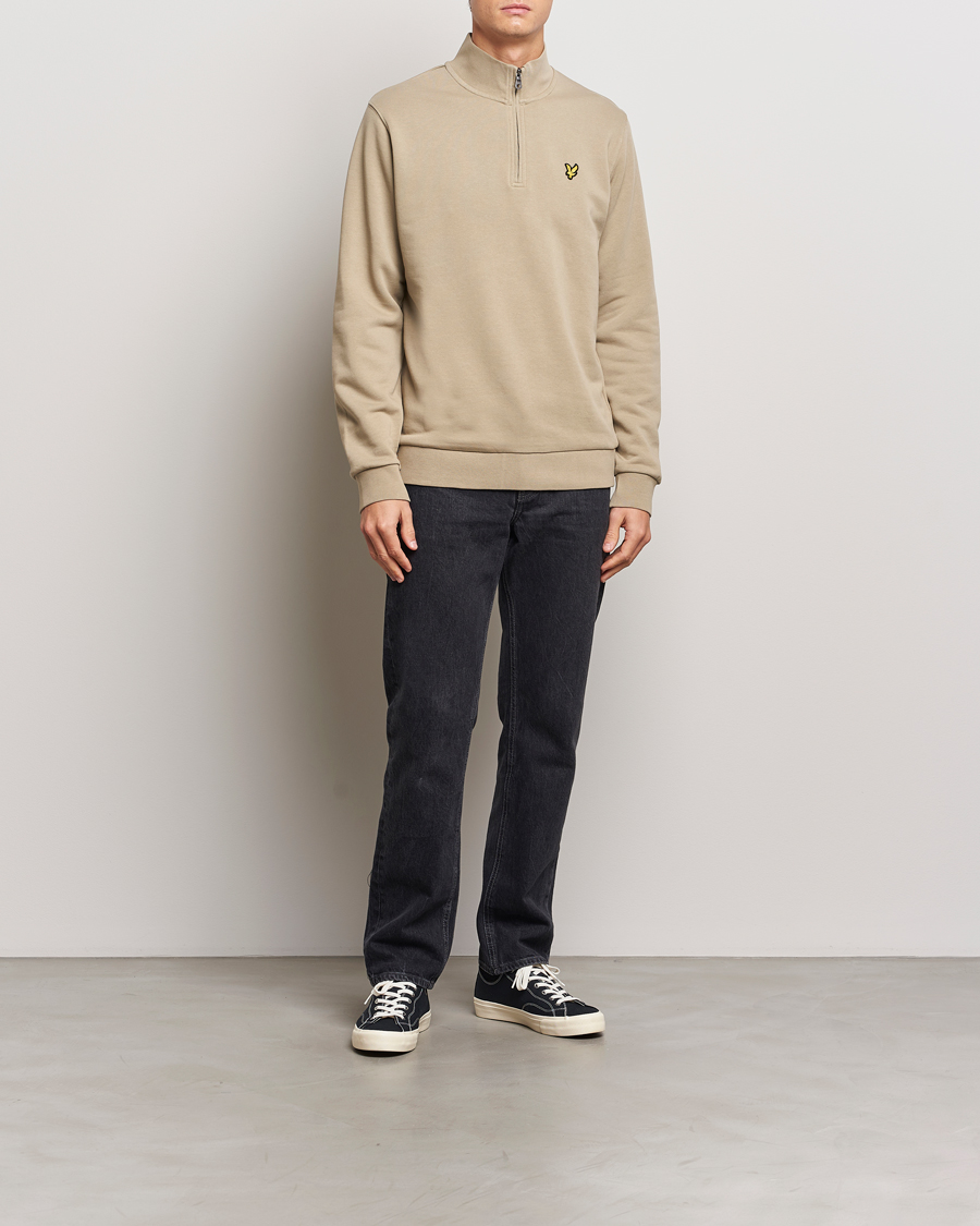 Herre | Gensere | Lyle & Scott | Loopback Half Zip Sweater Sage Uniform