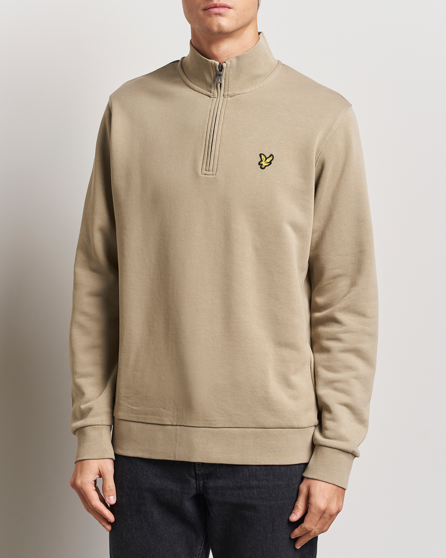 Herre | Gensere | Lyle & Scott | Loopback Half Zip Sweater Sage Uniform