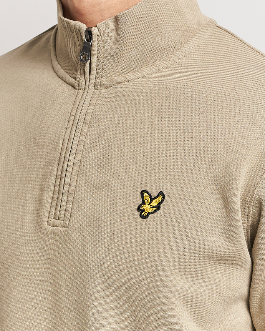 Herre | Gensere | Lyle & Scott | Loopback Half Zip Sweater Sage Uniform