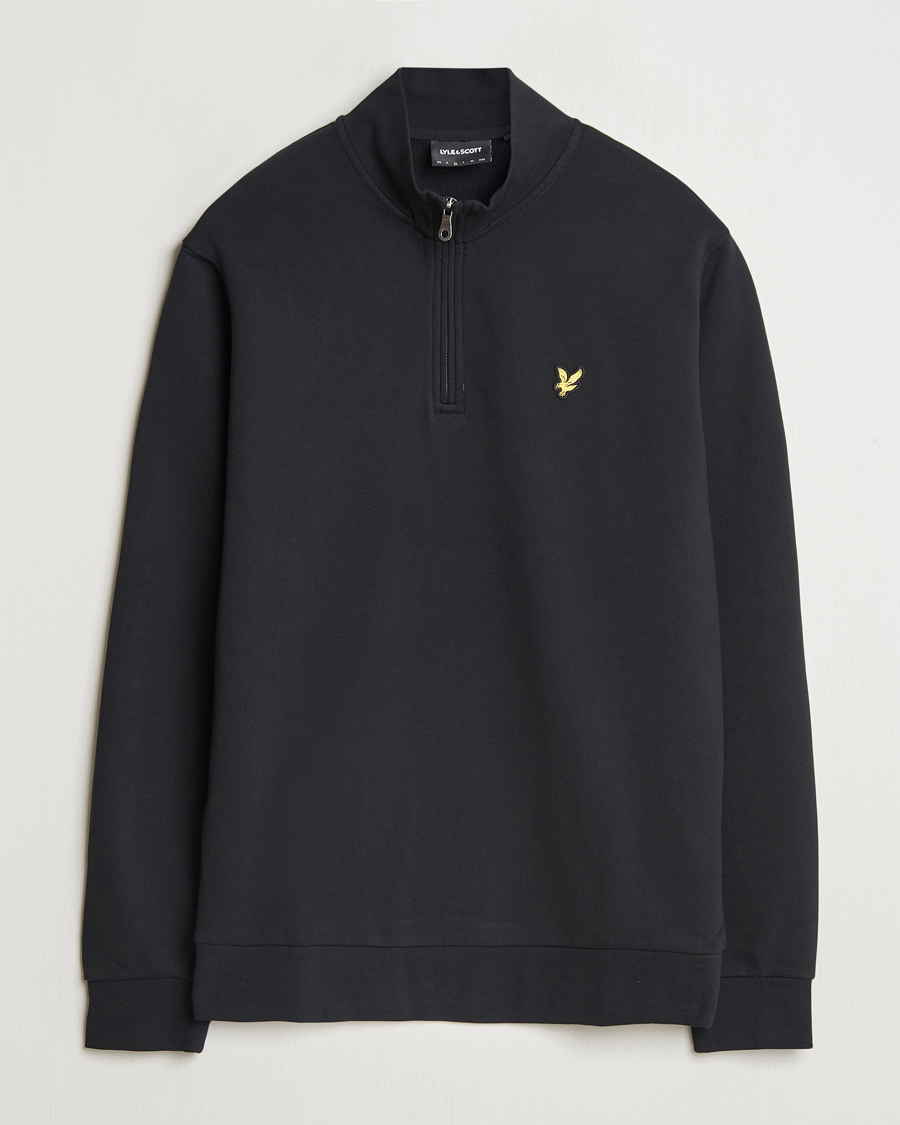 Herre | Gensere | Lyle & Scott | Loopback Half Zip Sweater Jet Black