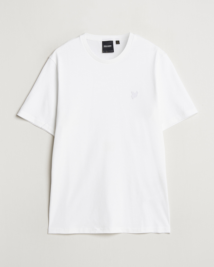 Herre | T-Shirts | Lyle & Scott | Tonal Eagle Crew Neck T-Shirt White