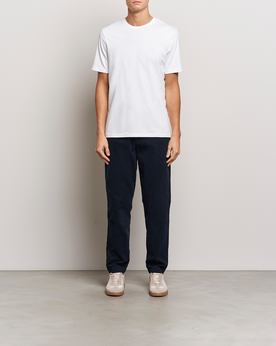 Herre | T-Shirts | Lyle & Scott | Tonal Eagle Crew Neck T-Shirt White