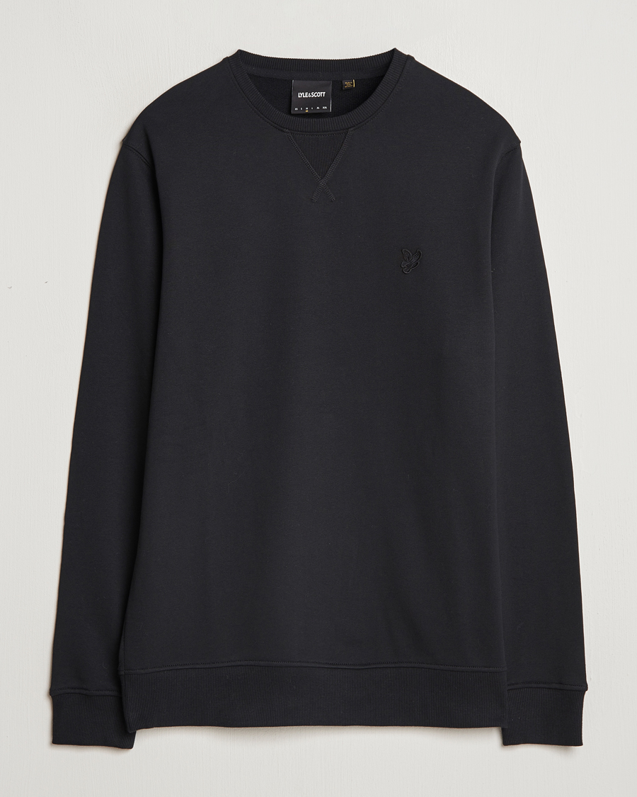 Herre | Gensere | Lyle & Scott | Tonal Eagle Crew Neck Sweatshirt Jet Black
