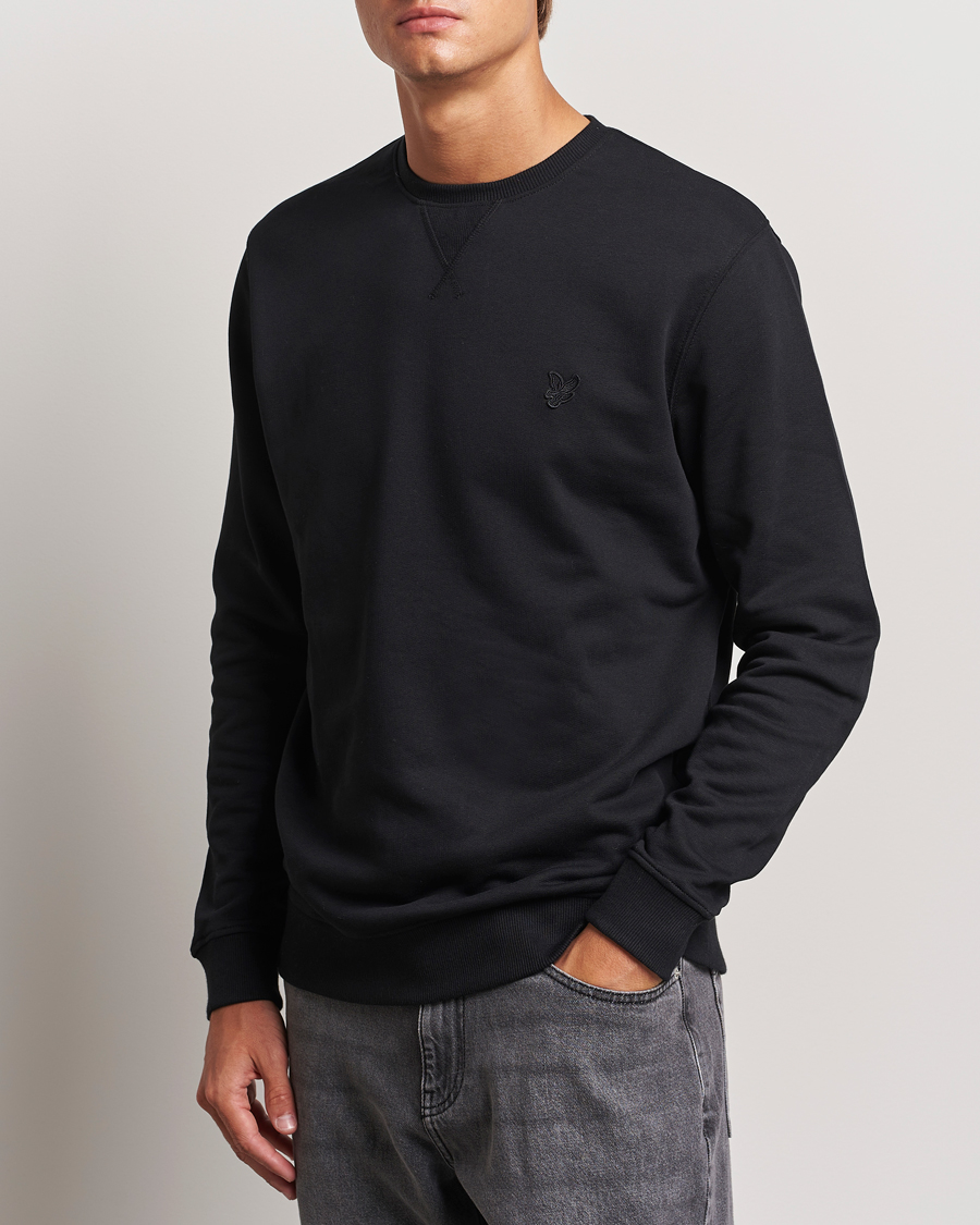 Herre | Gensere | Lyle & Scott | Tonal Eagle Crew Neck Sweatshirt Jet Black