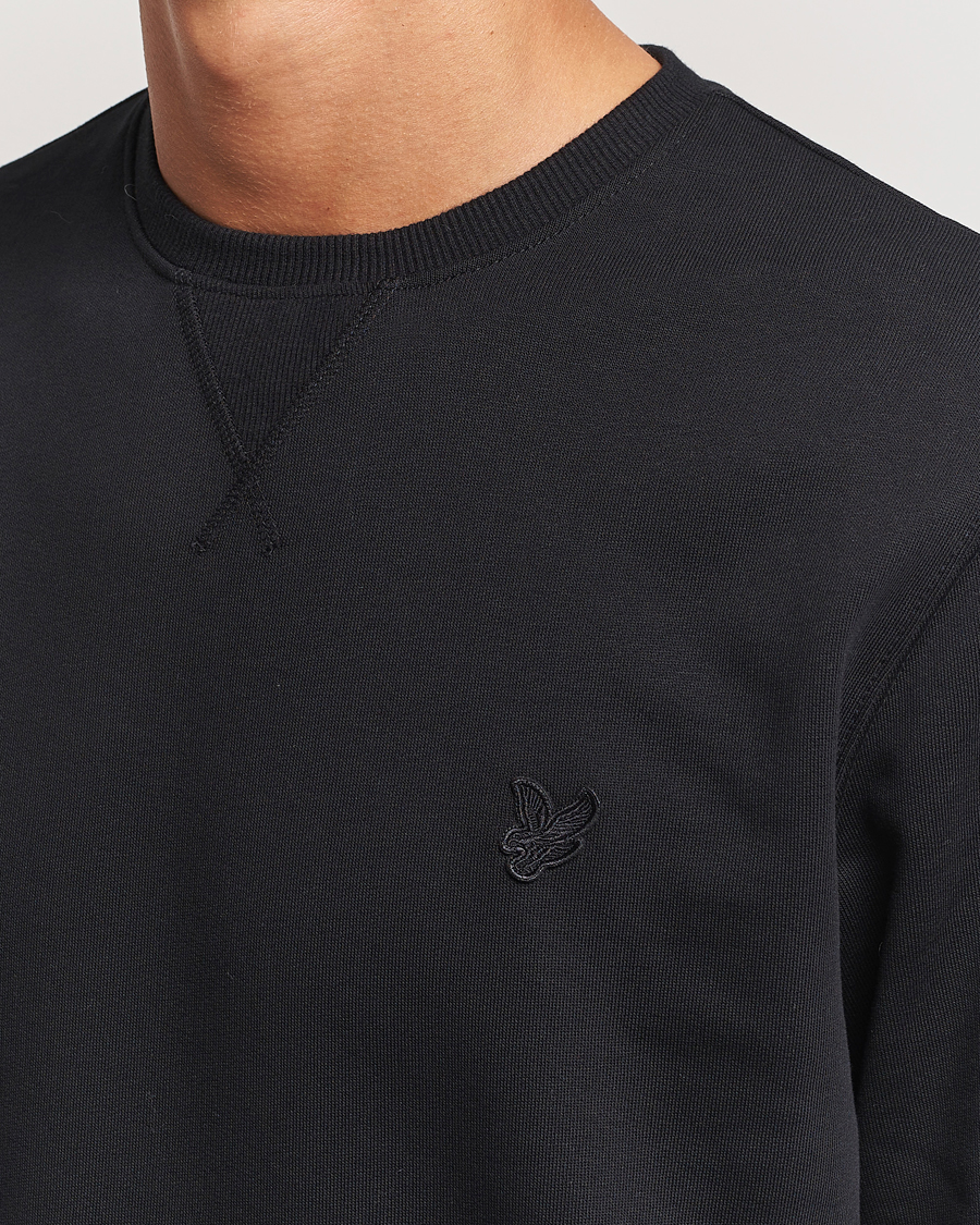Herre | Gensere | Lyle & Scott | Tonal Eagle Crew Neck Sweatshirt Jet Black