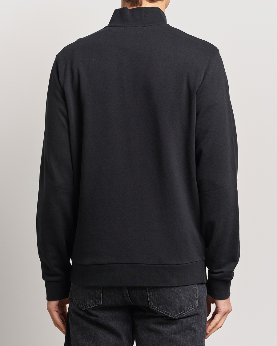 Herre | Gensere | Lyle & Scott | Tonal Eagle Half Zip Sweater Jet Black