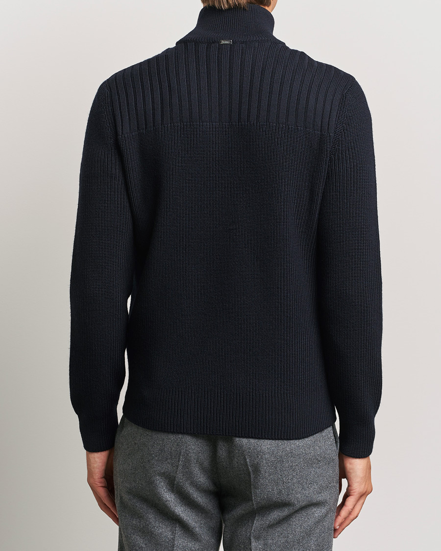 Herre | Jakker | Herno | Knitted Hybrid Jacket Navy