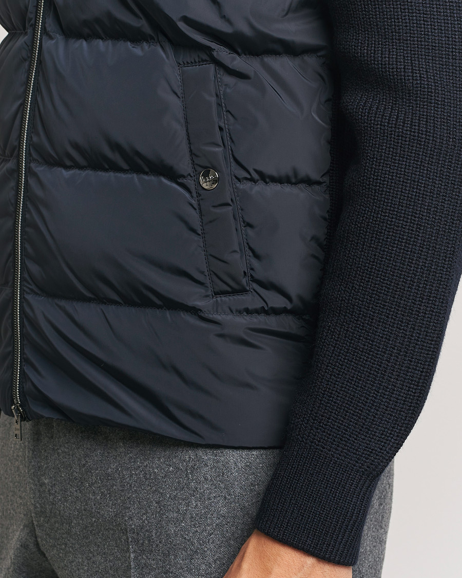 Herre | Jakker | Herno | Knitted Hybrid Jacket Navy