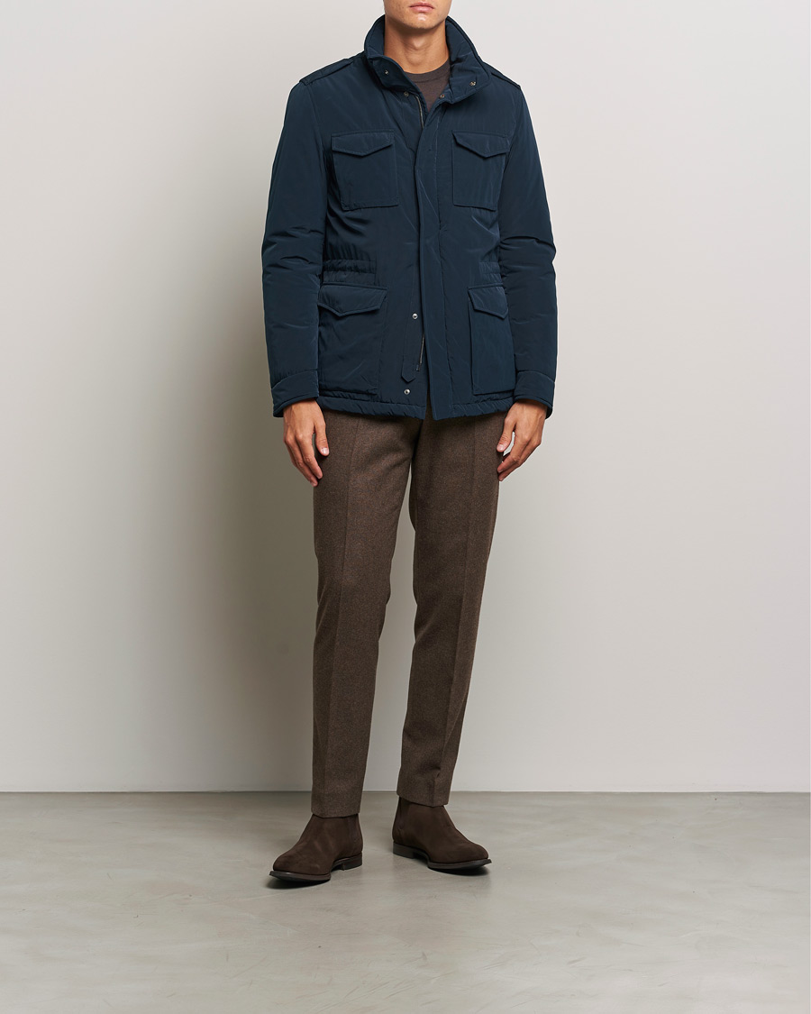 Herre | Jakker | Herno | Soft Nylon Field Jacket Navy