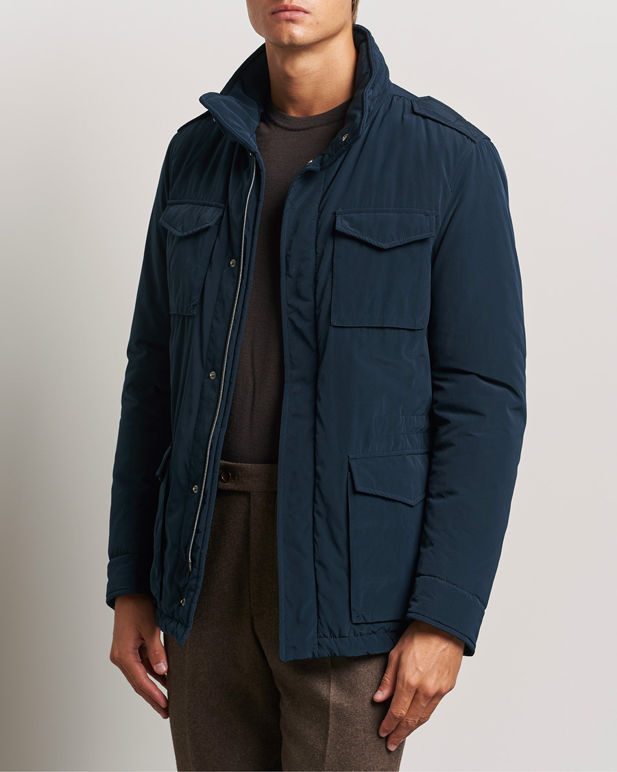 Herre | Jakker | Herno | Soft Nylon Field Jacket Navy