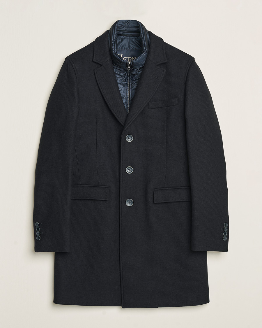 Herre | Jakker | Herno | Wool Zip Coat Navy
