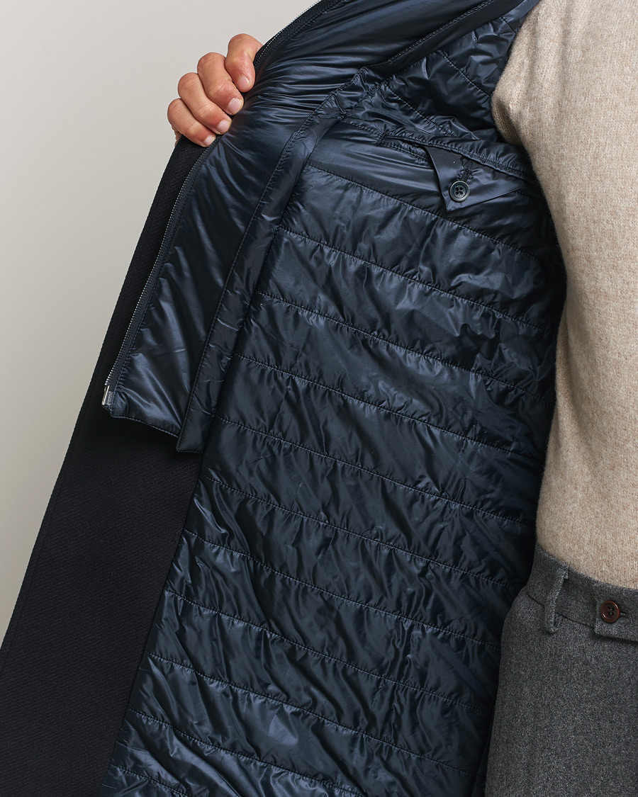 Herre | Jakker | Herno | Wool Zip Coat Navy