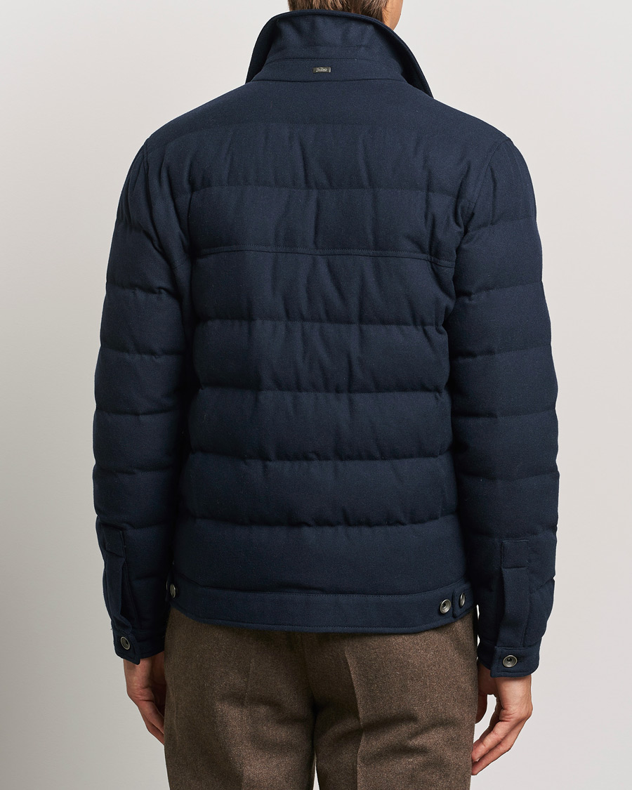 Herre | Jakker | Herno | Cashmere Down Biker Jacket Navy