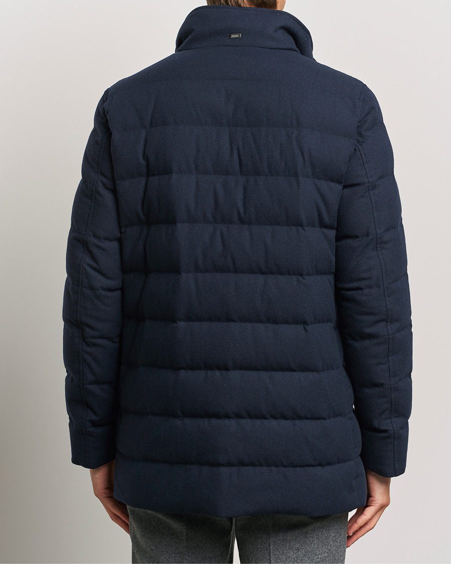Herre | Jakker | Herno | Cashmere Flannel Down Coat Navy