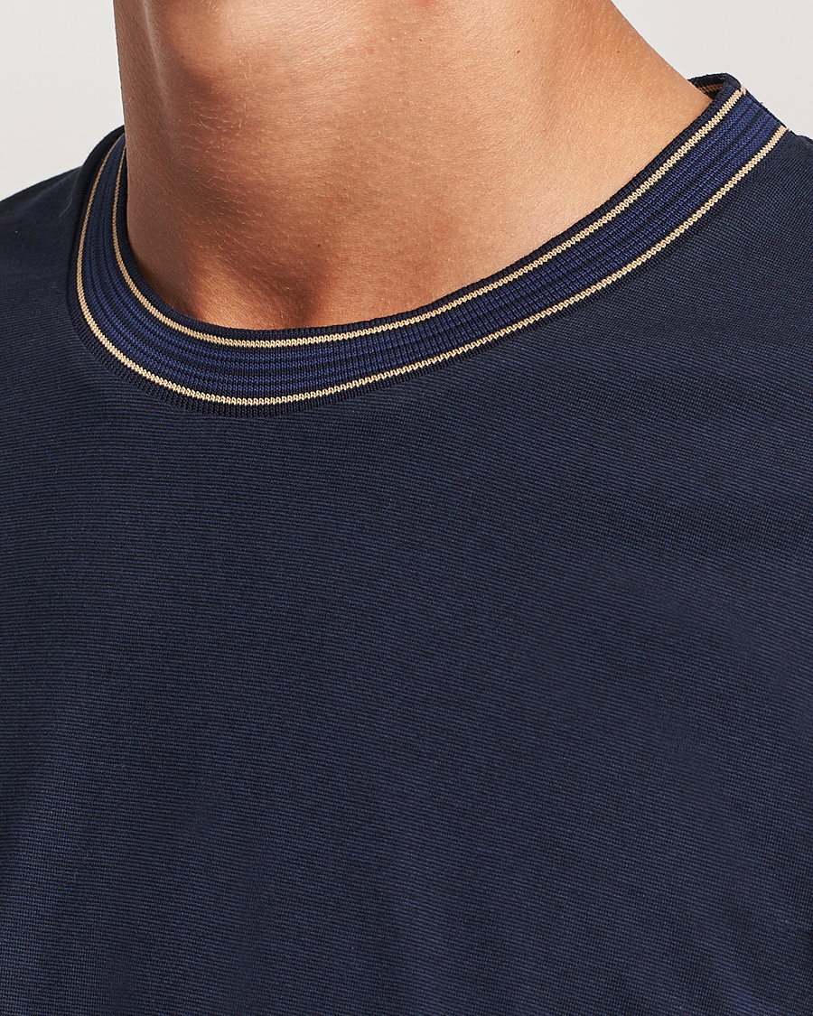 Herre | T-Shirts | Orlebar Brown | OB Standard Ribbon Tipping T-Shirt Night Iris