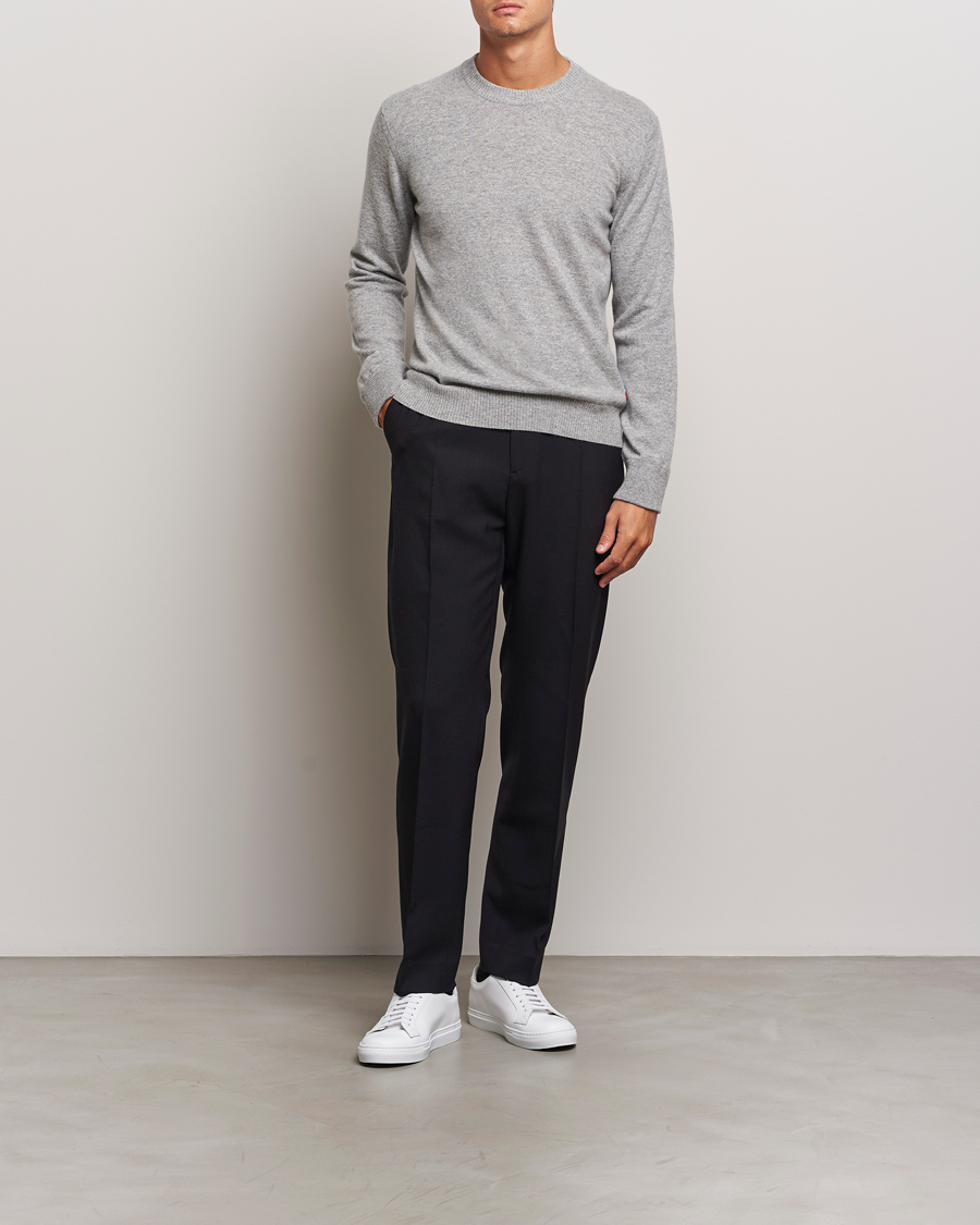Herre | Gensere | Orlebar Brown | Levar Cashmere Crewneck Oyster Grey