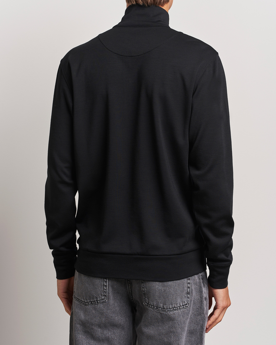 Herre | Gensere | Orlebar Brown | Isar Graphite Merino Half Zip Black