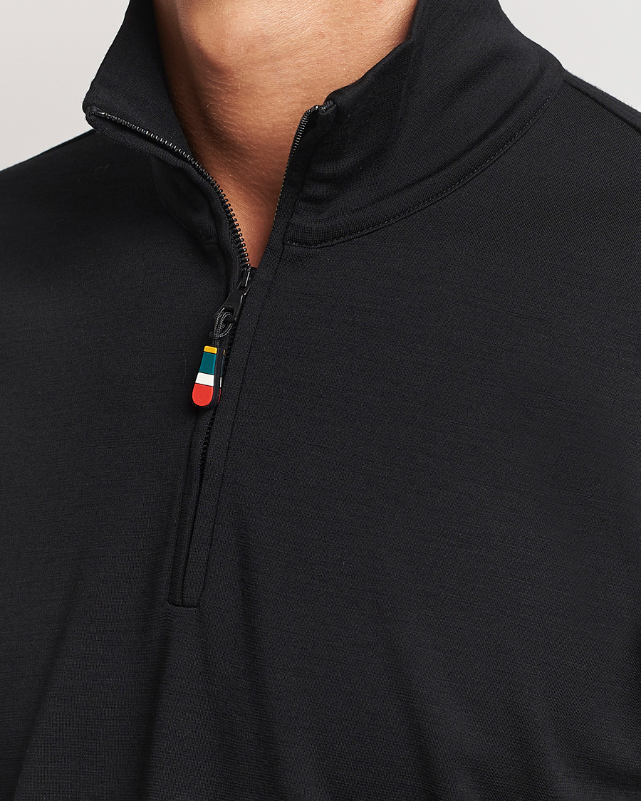Herre | Gensere | Orlebar Brown | Isar Graphite Merino Half Zip Black