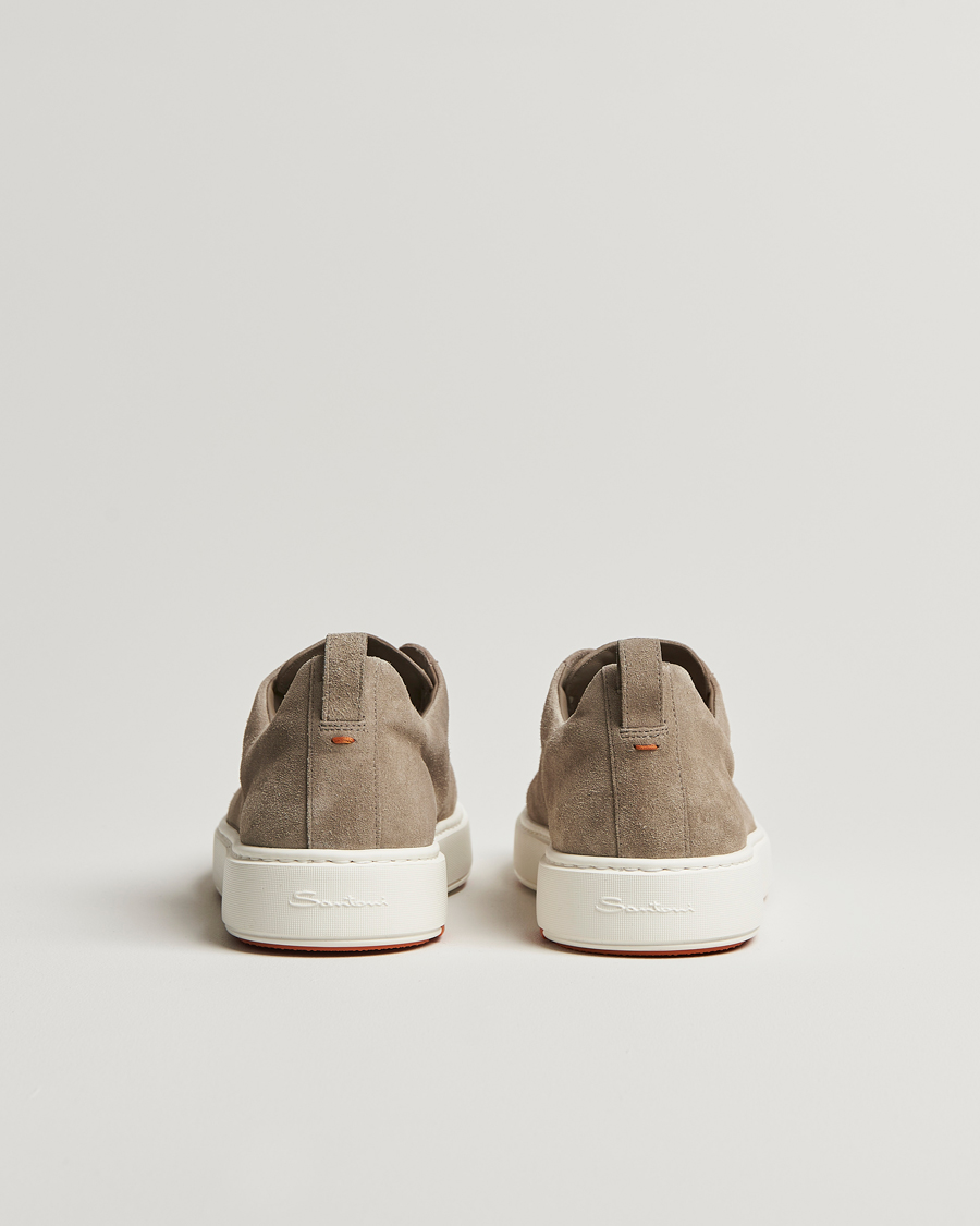 Herre | Santoni Cleanic No Lace Sneaker Taupe Suede | Santoni | Cleanic No Lace Sneaker Taupe Suede