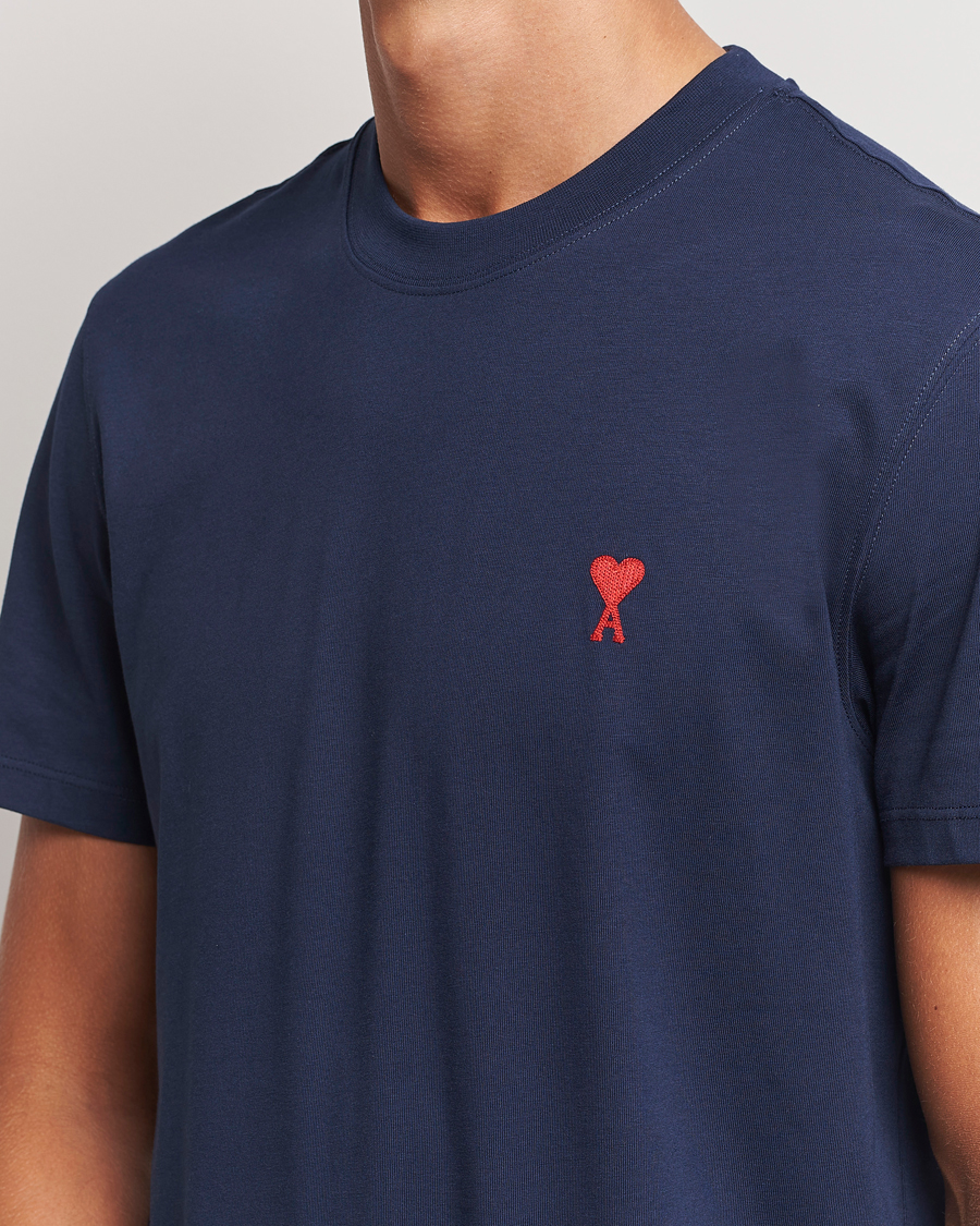 Herre | T-Shirts | AMI | Heart Logo T-Shirt Nautic Blue