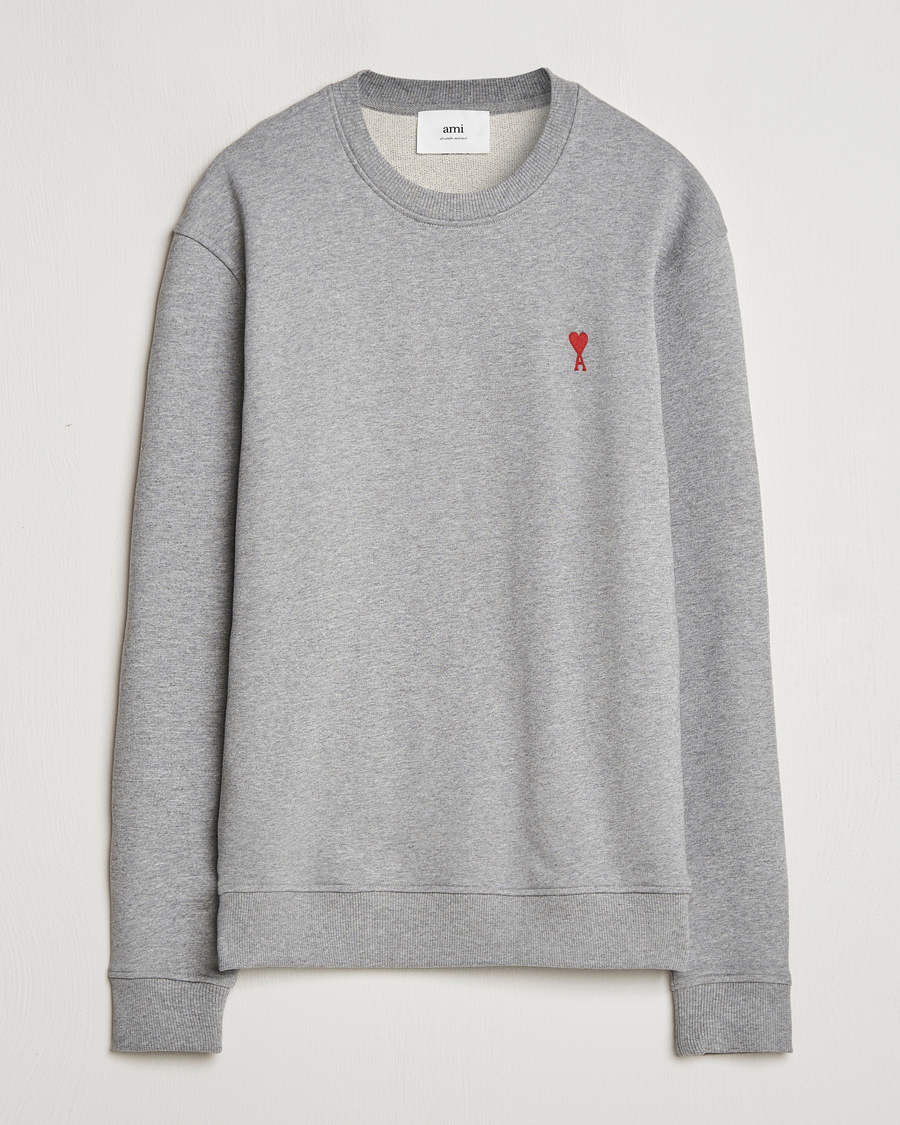 Herre | Gensere | AMI | Heart Logo Sweatshirt Heather Grey