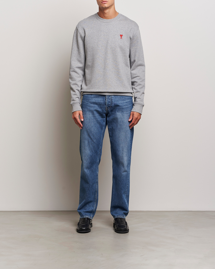 Herre | Gensere | AMI | Heart Logo Sweatshirt Heather Grey