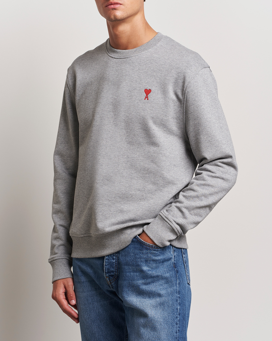 Herre | Gensere | AMI | Heart Logo Sweatshirt Heather Grey