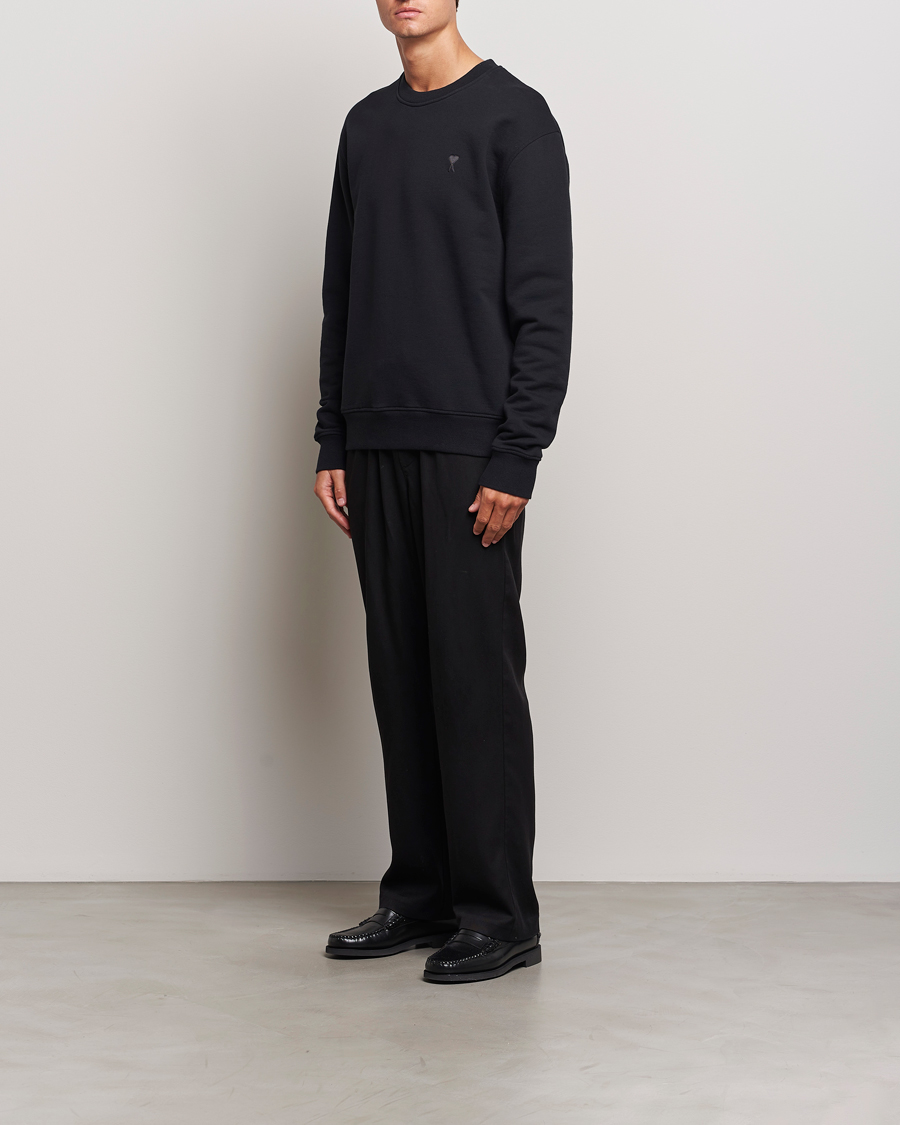 Herre | Gensere | AMI | Tonal Heart Logo Sweatshirt Black